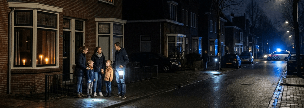 Stroomstoring in Tilburg.